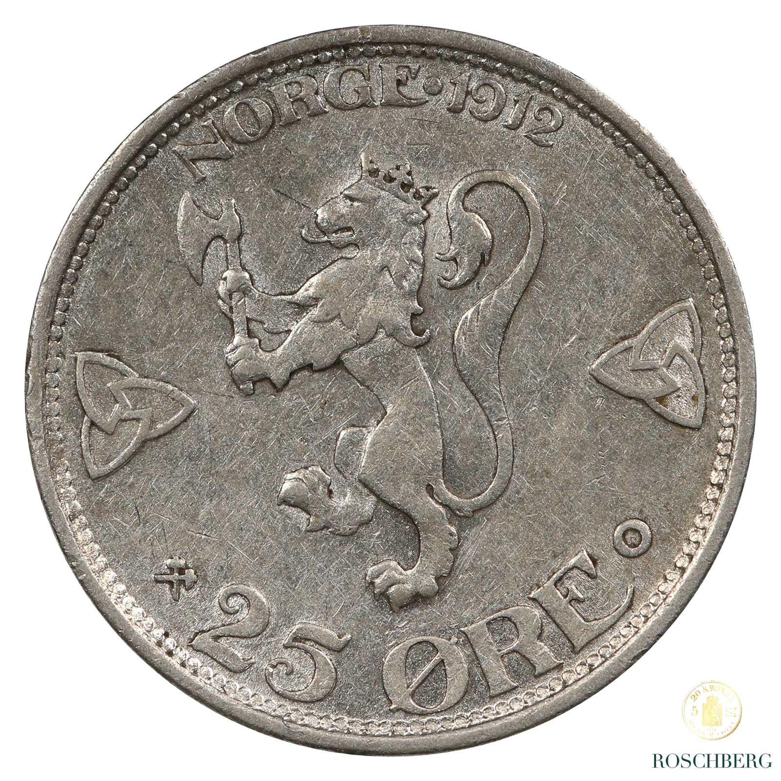 Norge 25 Øre 1912 Kv 1+