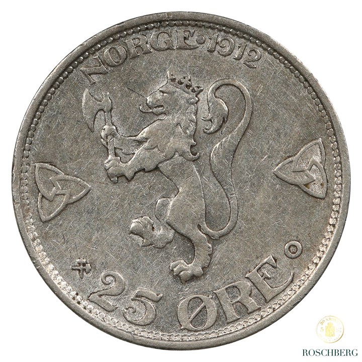 Norge 25 Øre 1912 Kv 1+