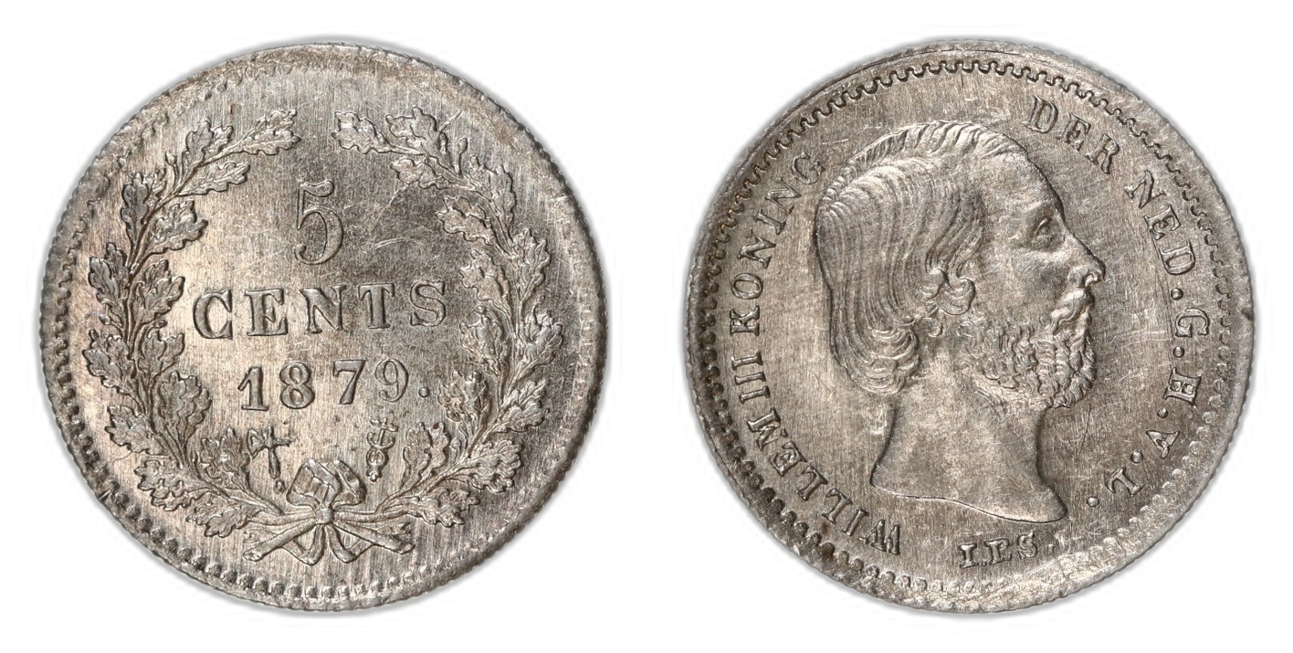 Netherlands 5 Cents 1879 Kv UNC
