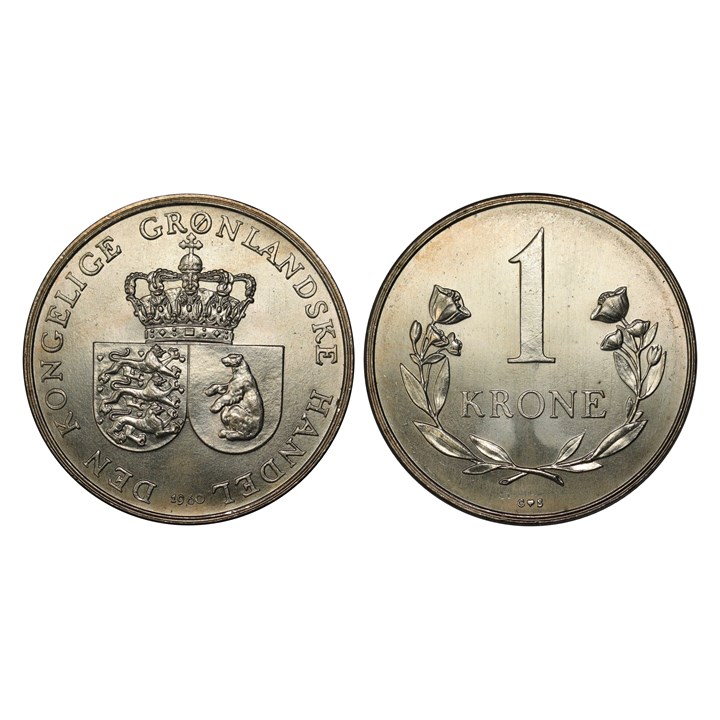 Grønland 1 Krone  1960 Kv 0
