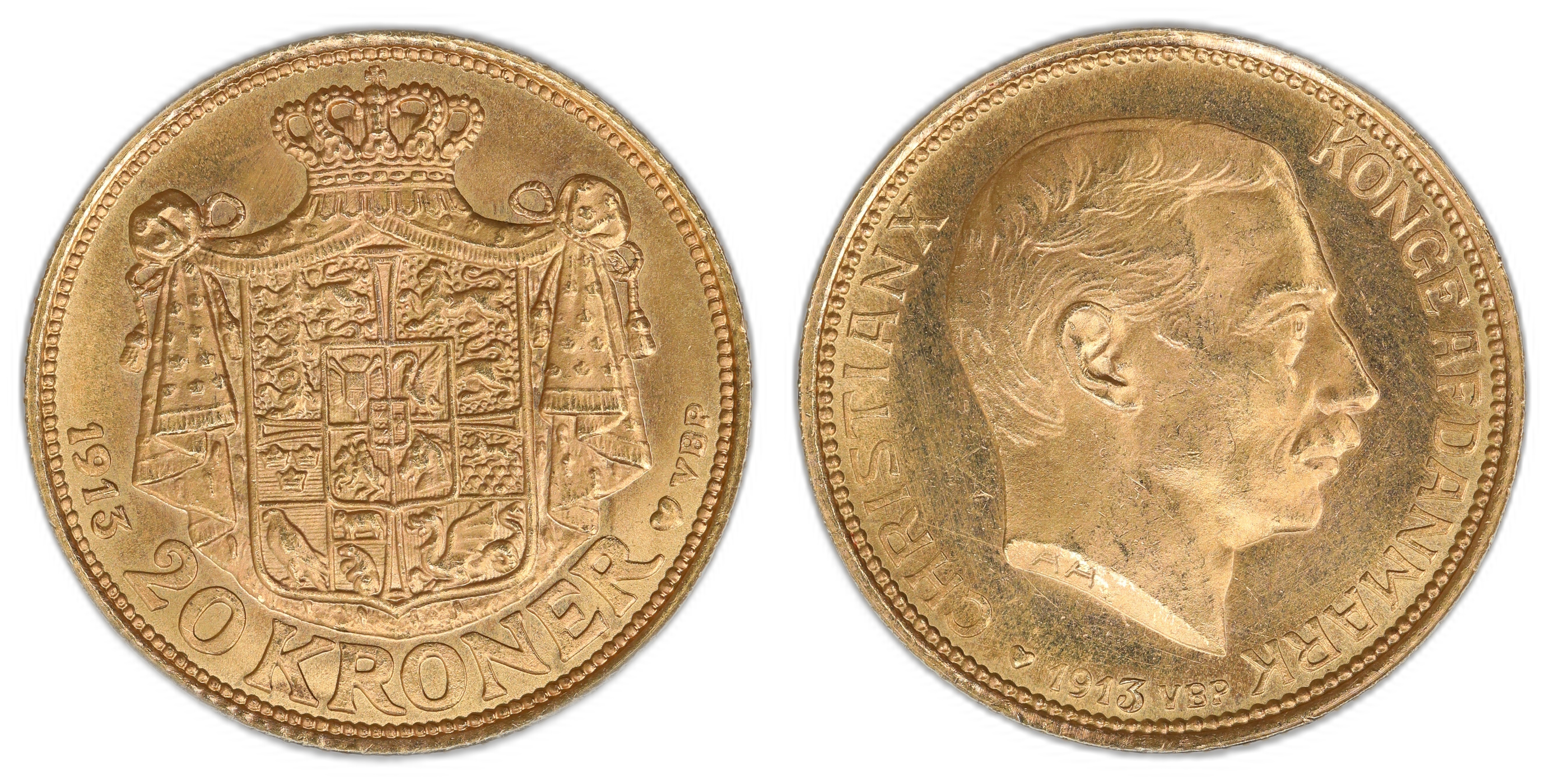 Danmark 20 Kroner 1913  Kv: 0/01