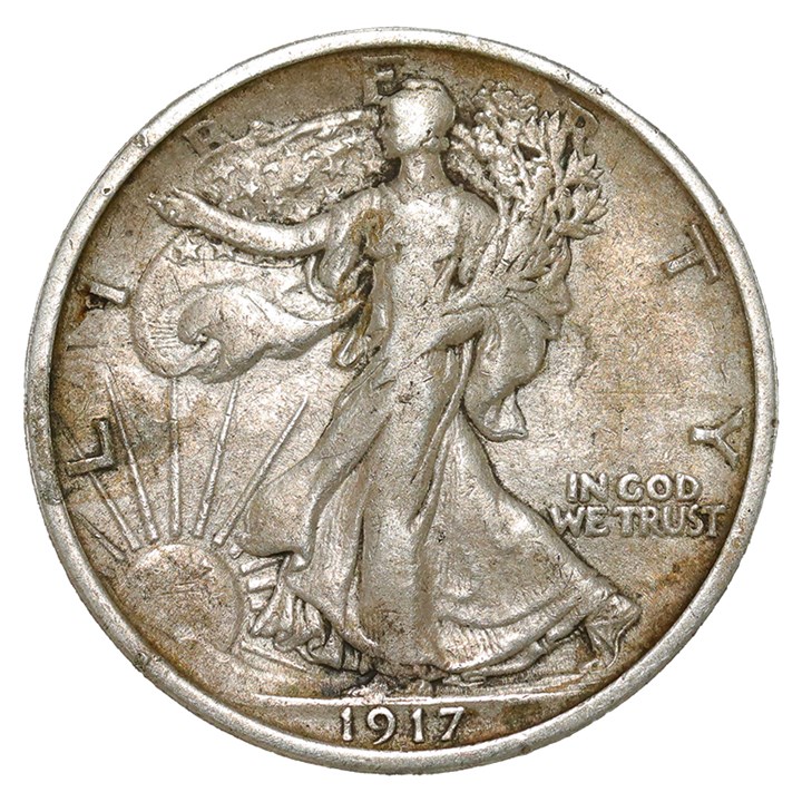 Usa 1/2 Dollar 1917 D gVF