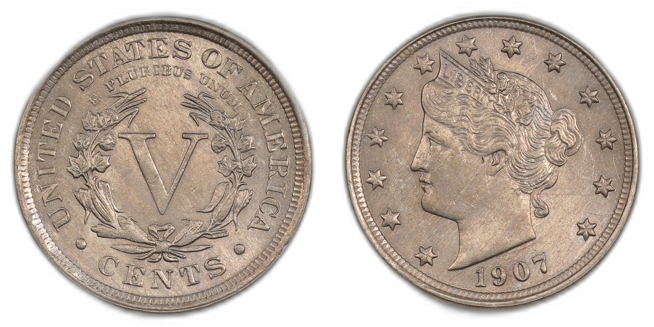 USA 5 Cents 1907 Kv: UNC