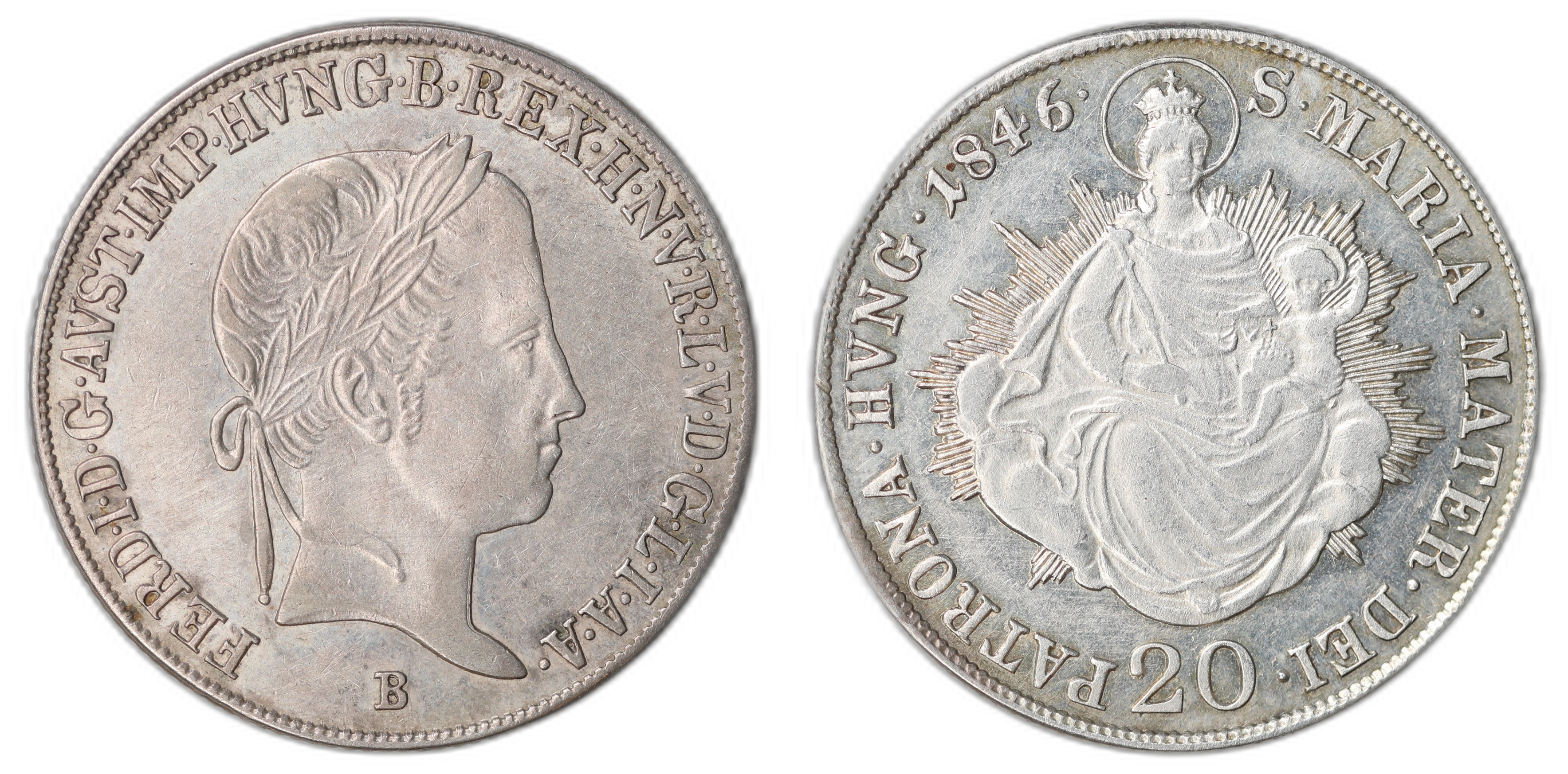 Austria 20 Krezuer 1846-B  Kv: AU