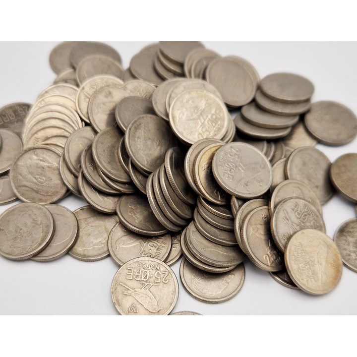 25 Øre 1958-1973 i Vanlig Brukskvalitet