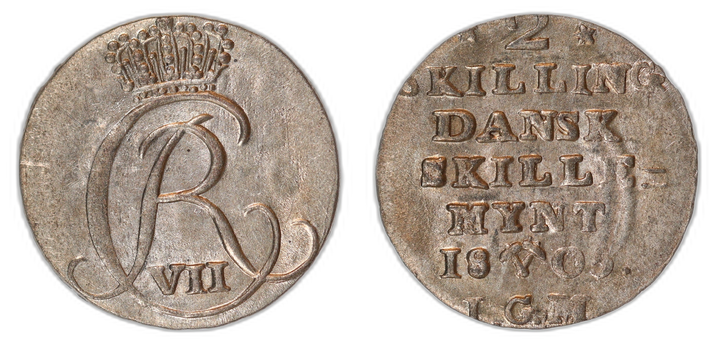 Norge 2 Skilling 1805-IGM Kv: 0/01