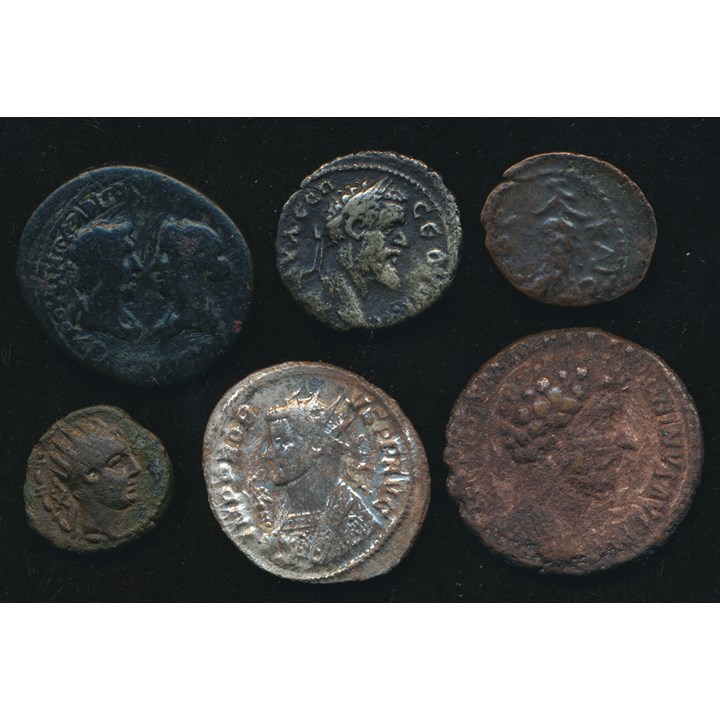 Studielott med 6 Romerske mynter