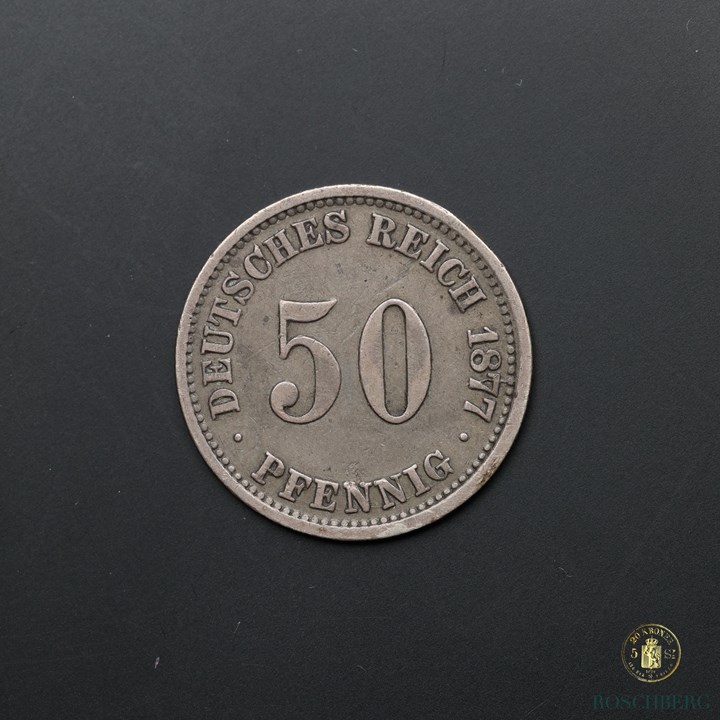 Germany 50 Pfennig 1877-E Kv VF