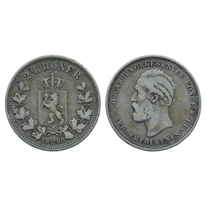 2 Kroner 1890 Kv 1