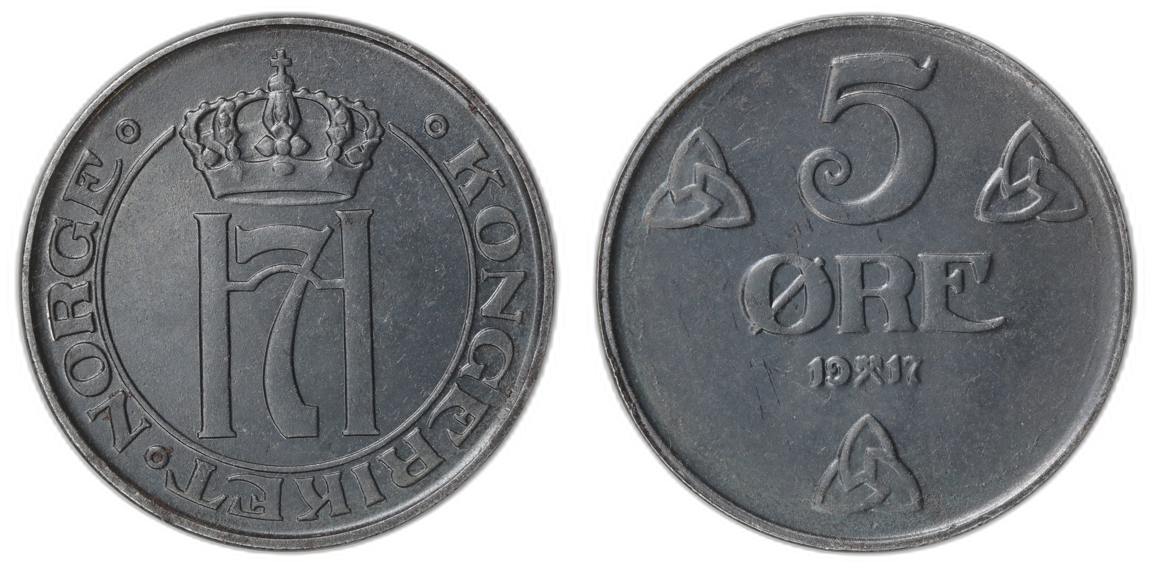 Norge 5 Øre 1917 Kv: 0