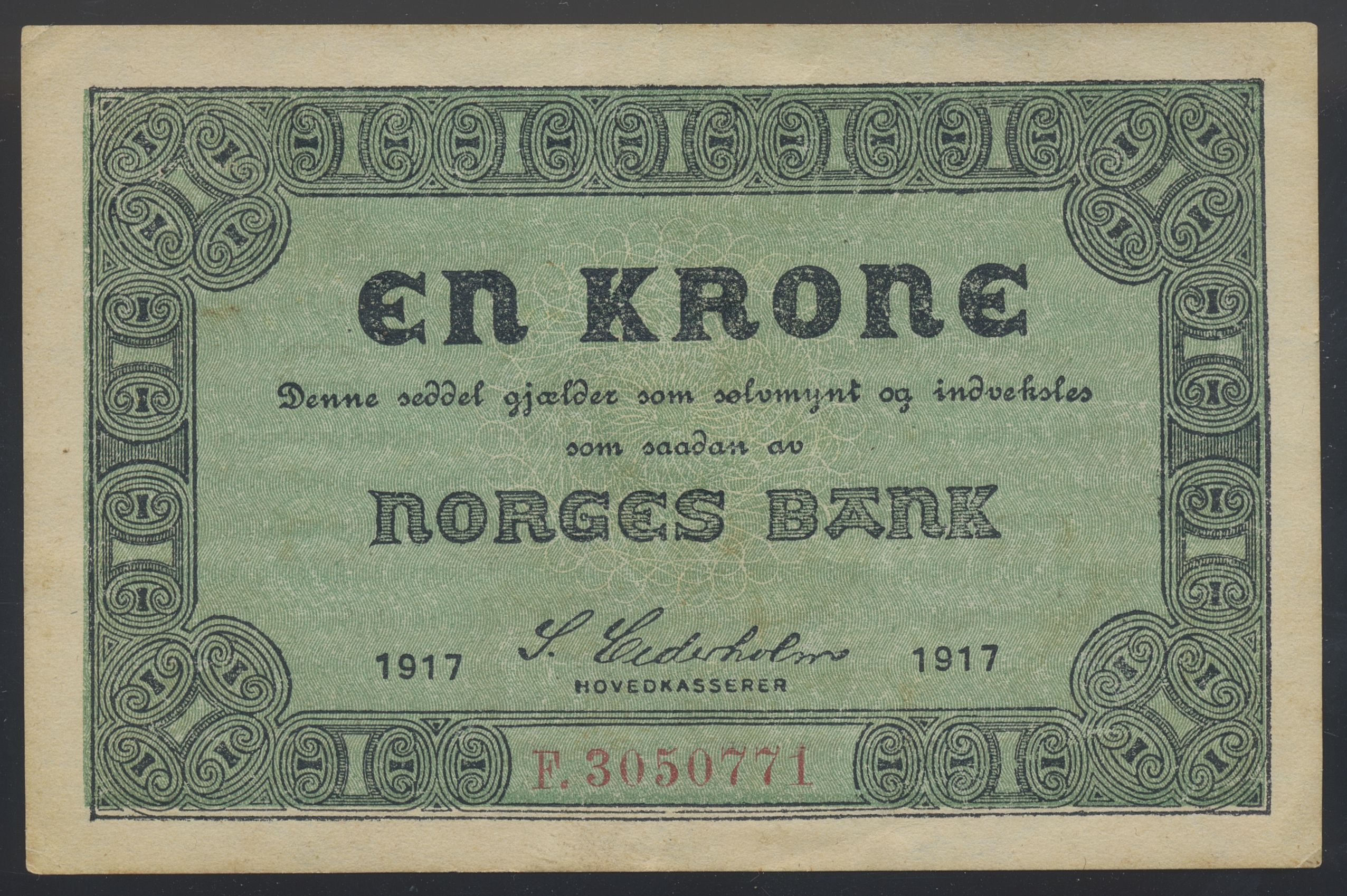 1 Krone 1917 F Kv 1/1+