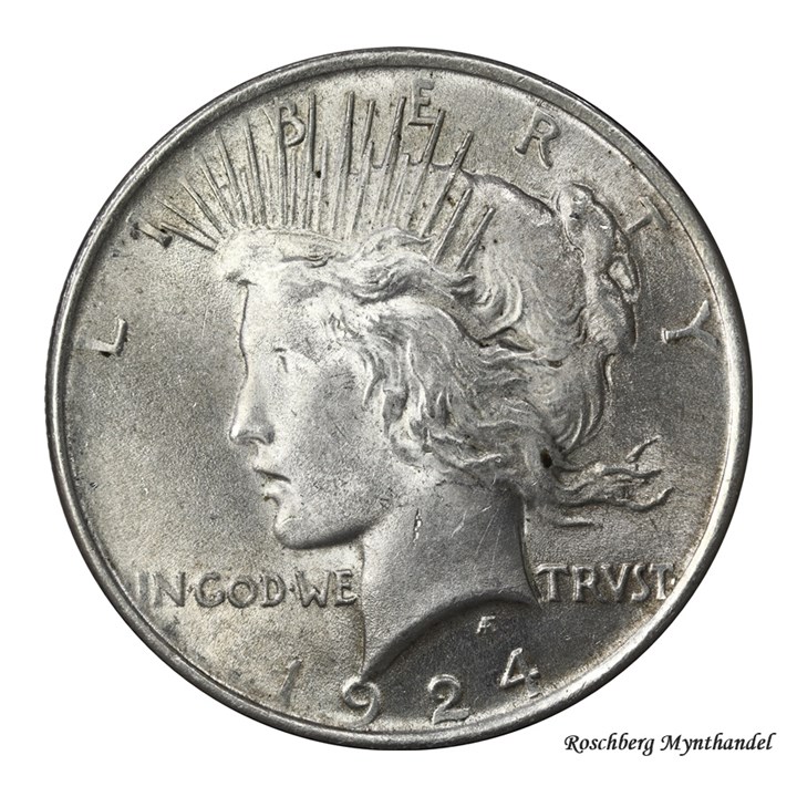 USA Peace Dollar 1924 Kv 0/01