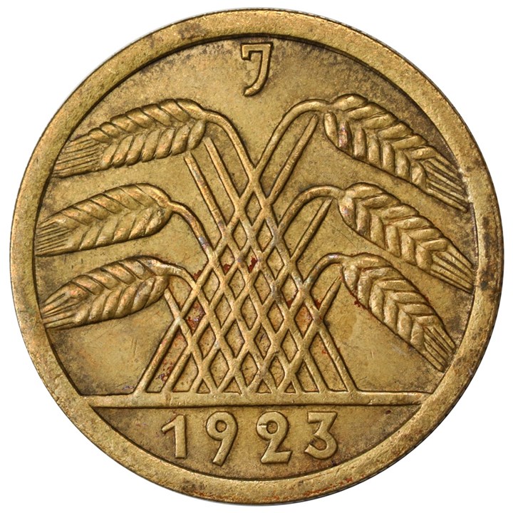 50 Rentenpfennig 1923J Kv 01