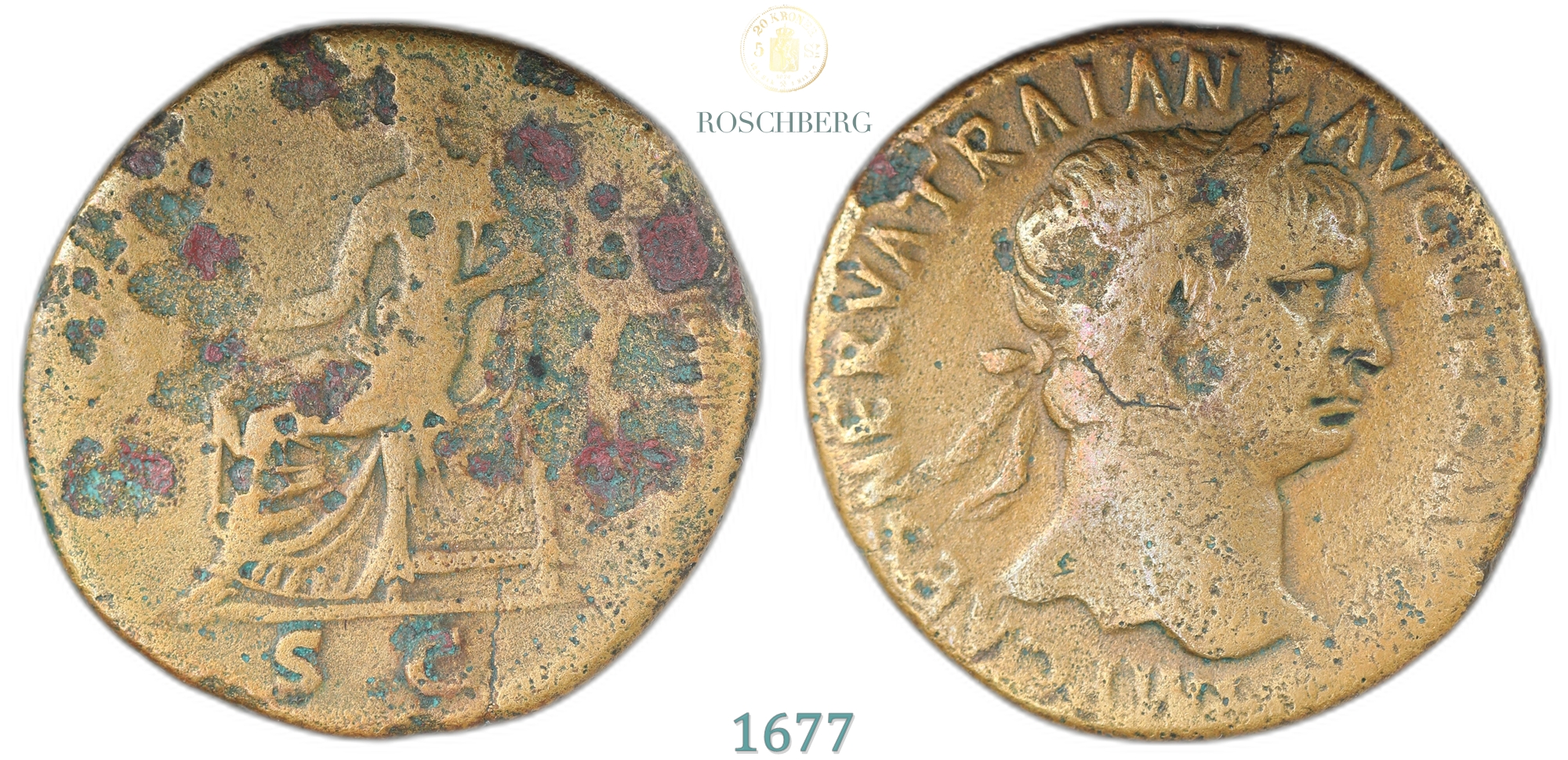 Roman Empire Trajan 98-117 Trajan Kv: VF, Pitted