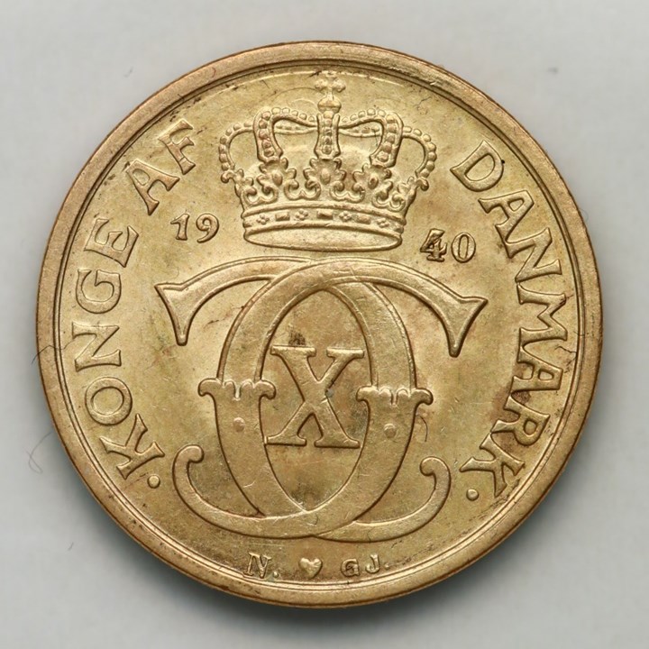 Danmark 1/2 Krone 1940 Kv 0/01