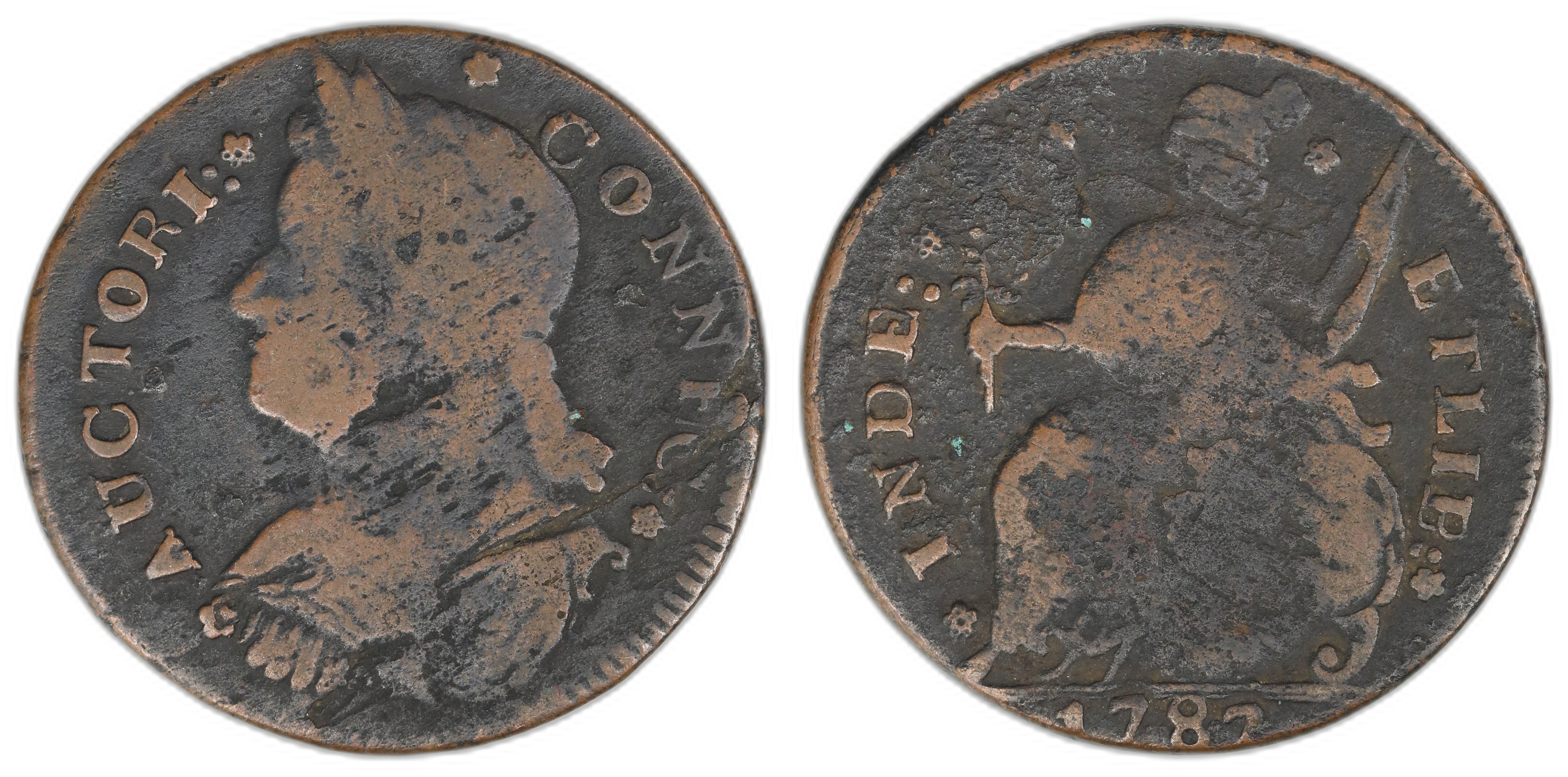 USA Half Penny 1787 Connecticut Kv: VF