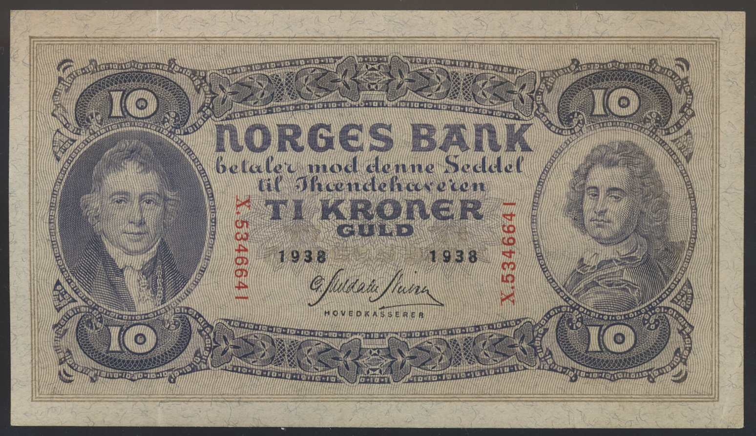 10 Kroner 1938 X Kv 1+/01