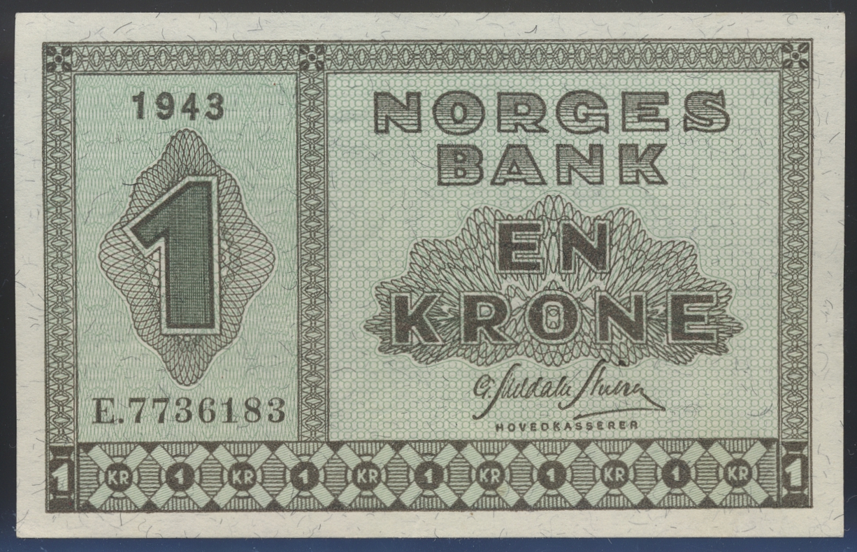 Norge 1 Krone 1943 E  Kv: 1+/01