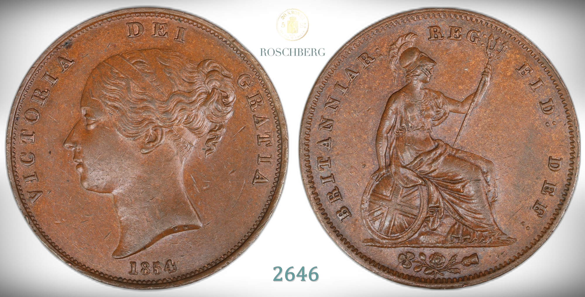 Great Britain Penny 1854  Kv: 01 (AU)