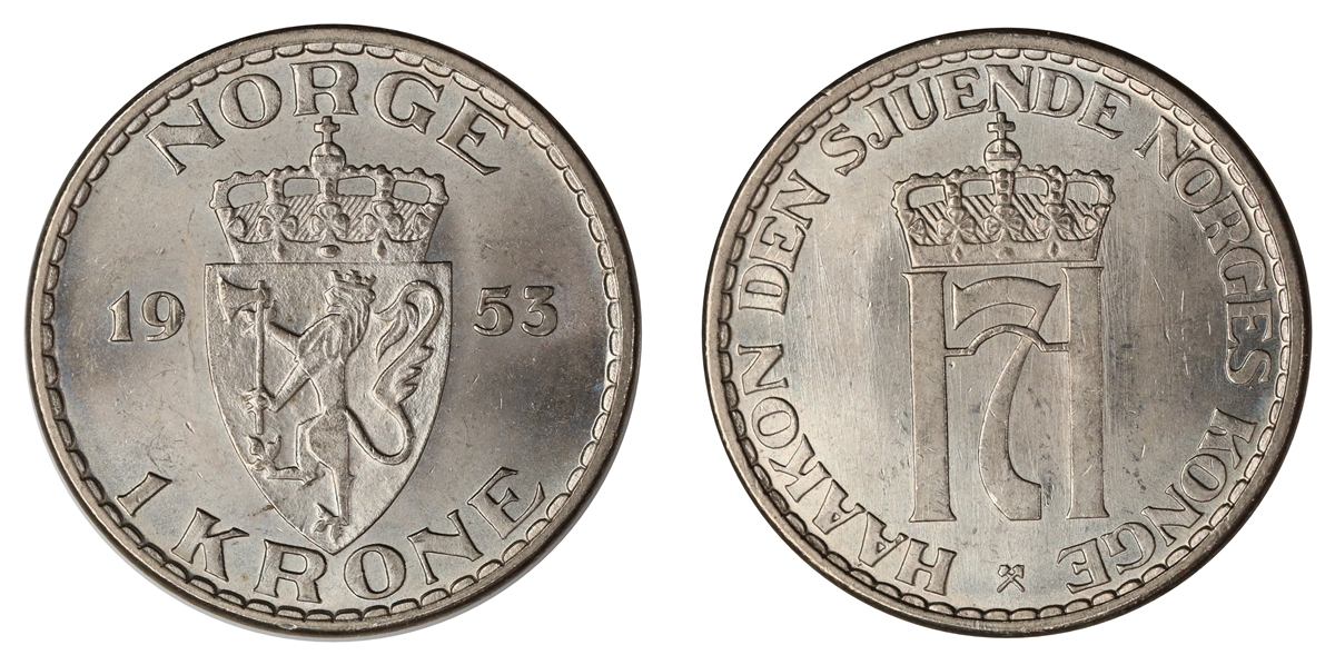 Norge 1 Krone 1953 Kv: 0
