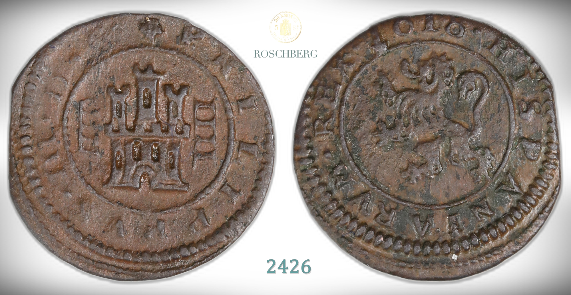 Spain 4 Maravedis 1616  Kv: VF