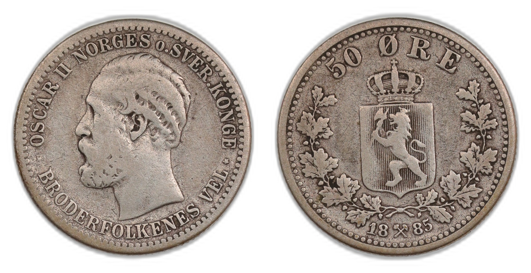 Norge 50 Øre 1885 Kv 1/1-