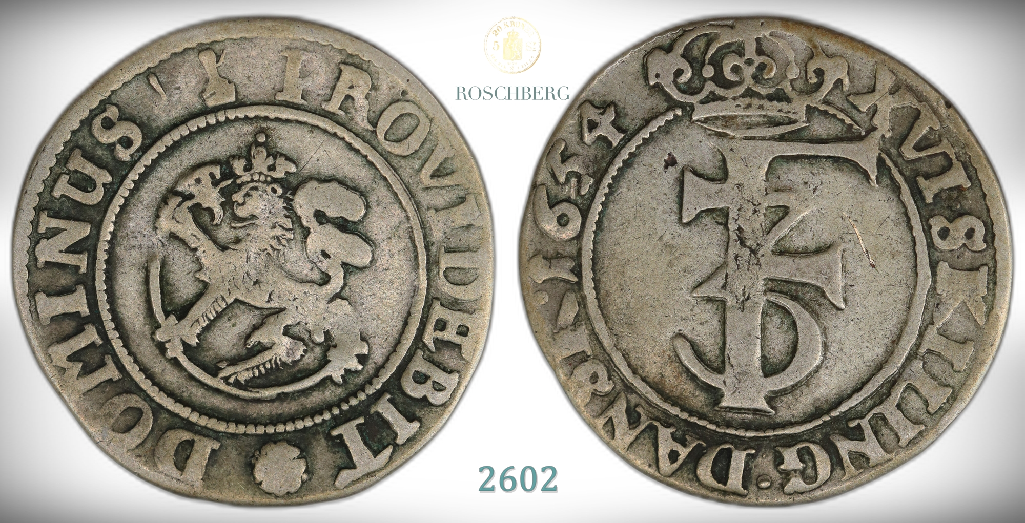Norge 1 Mark 1654  Kv: 1