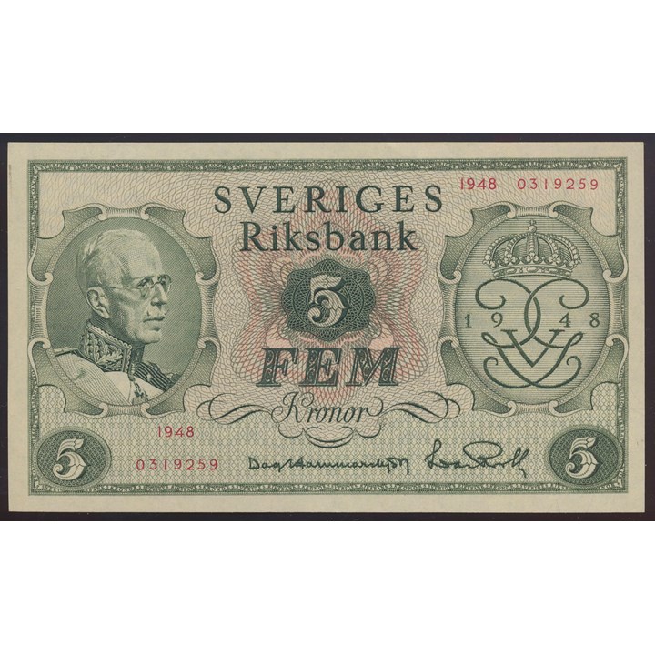 Sweden 5 Kronor 1948 Commemorative Kv 0 (UNC)