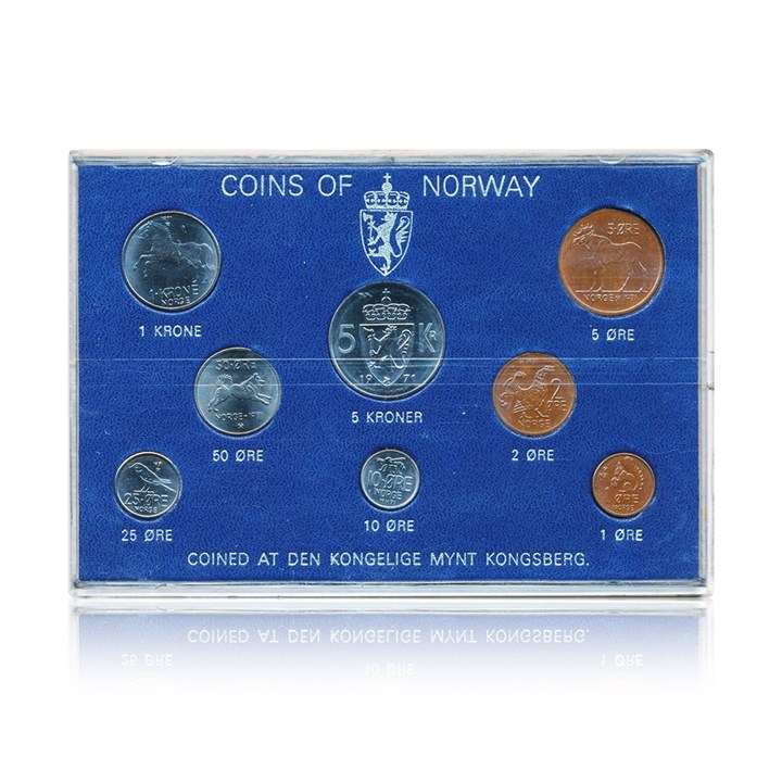 Myntsett 1971 Hardplast