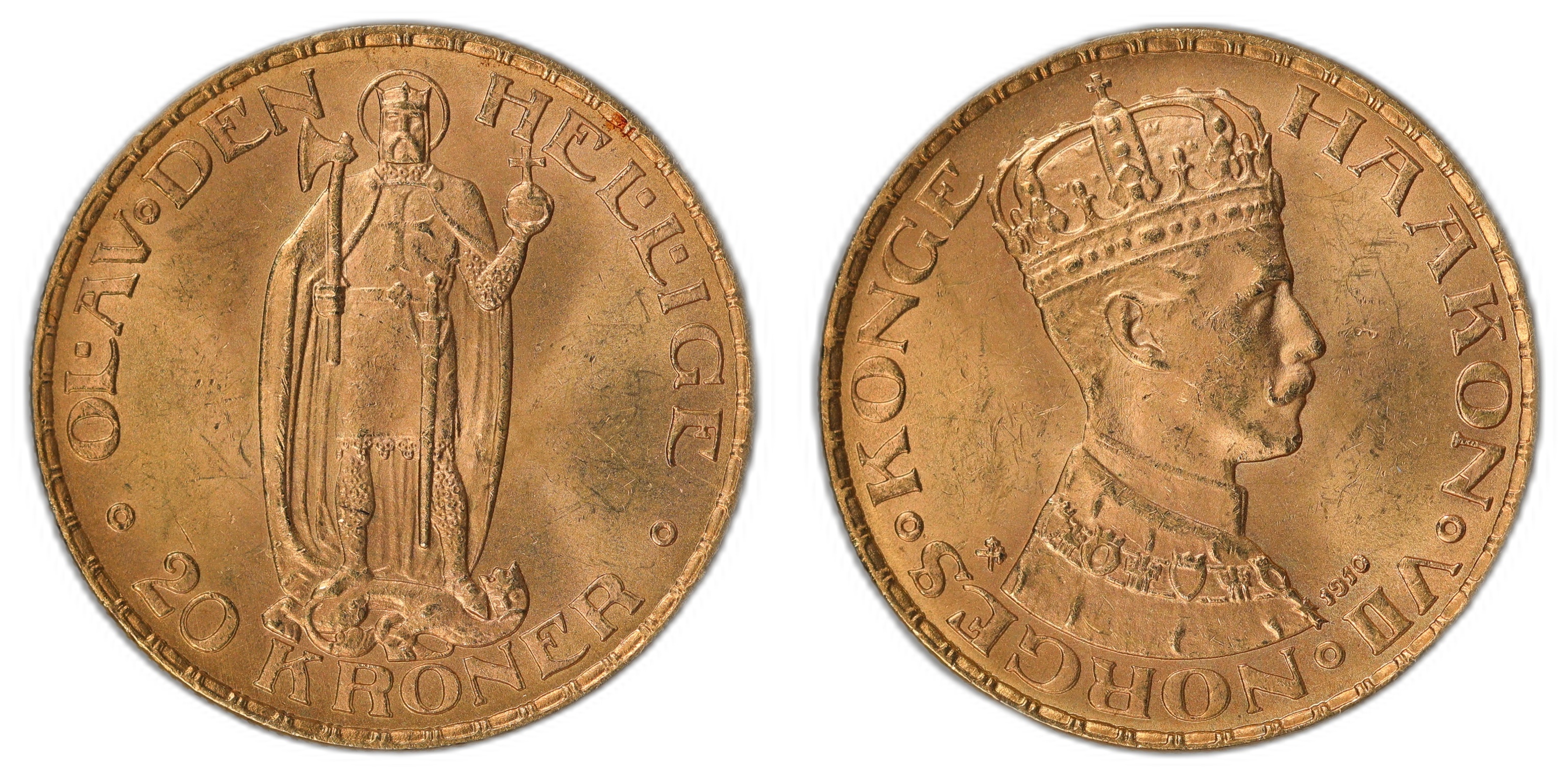 Norge 20 Kroner 1910 Kv: 01