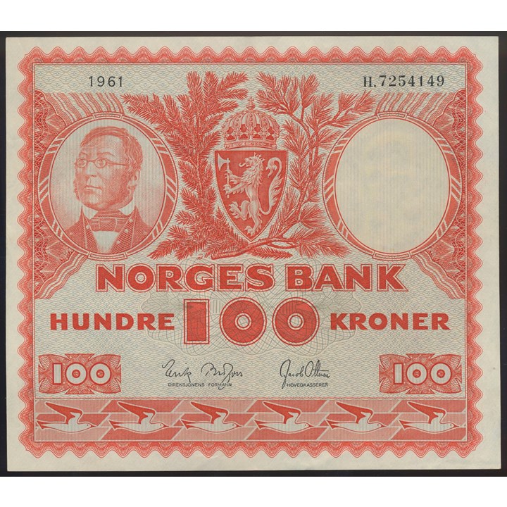 100 Kroner 1961 H Kv 1+/01
