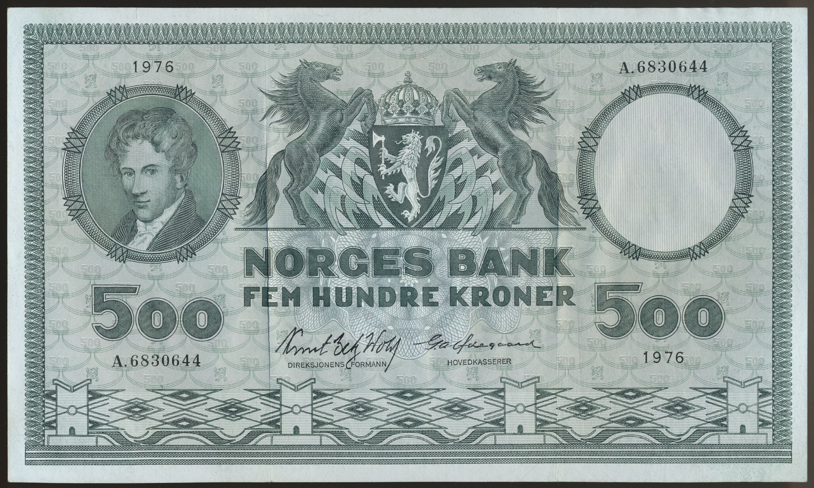 500 Kroner 1976 A Kv 1+/01