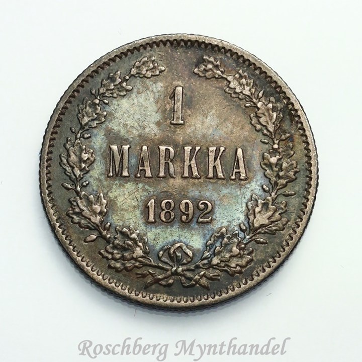 Finland 1 Markkaa 1892 Kv 1+