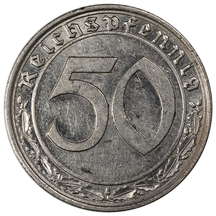 Tyskland 50 Pfennig 1939 J Kv 01