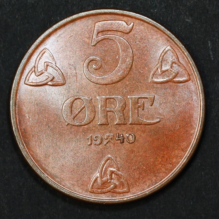 5 Øre 1940 Kv 0