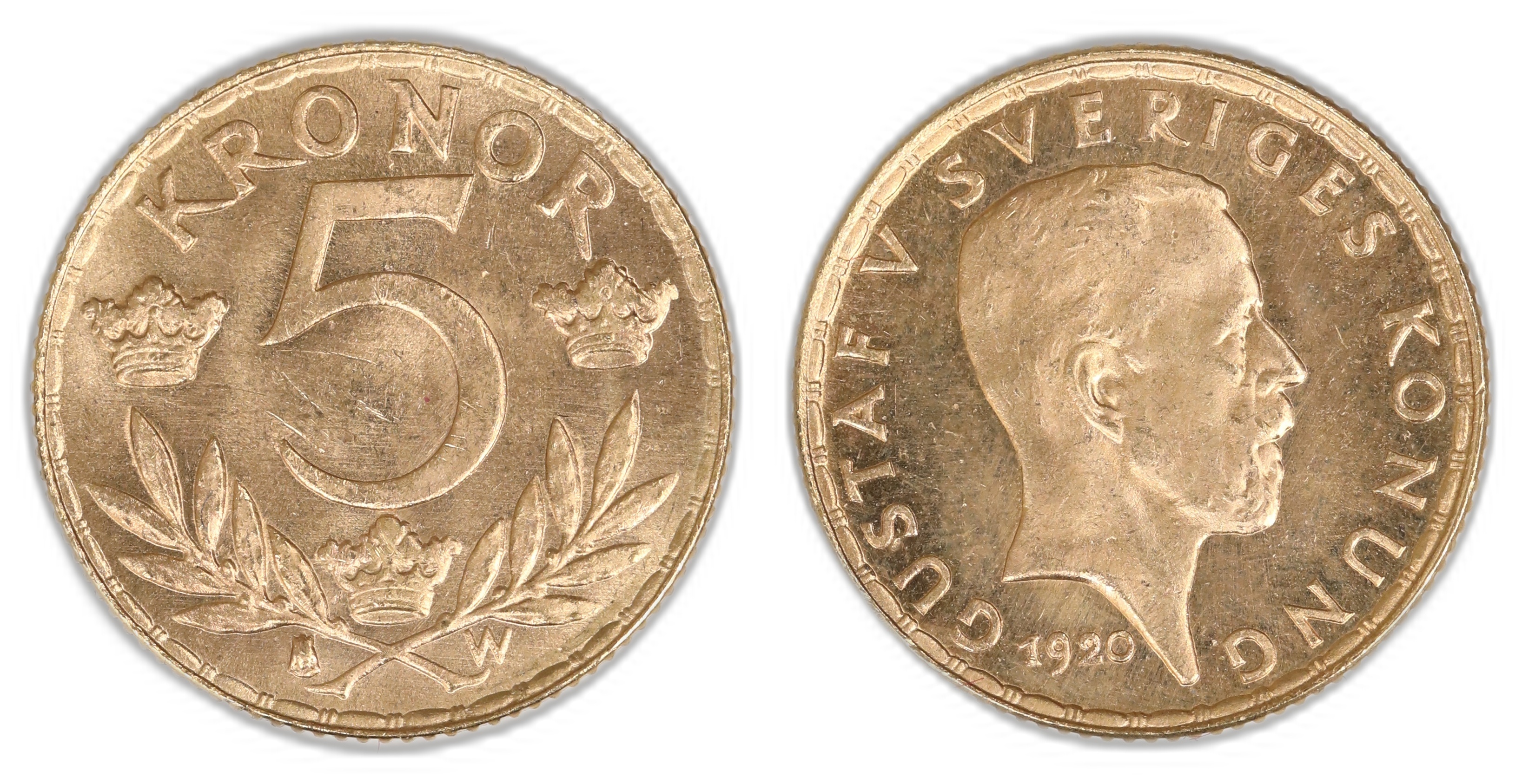 Sverige 5 Kronor 1920  Kv: 0