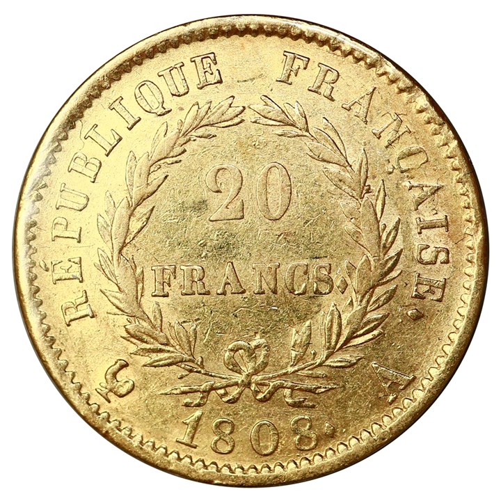 Frankrike 20 Francs 1808 A Kv 1+