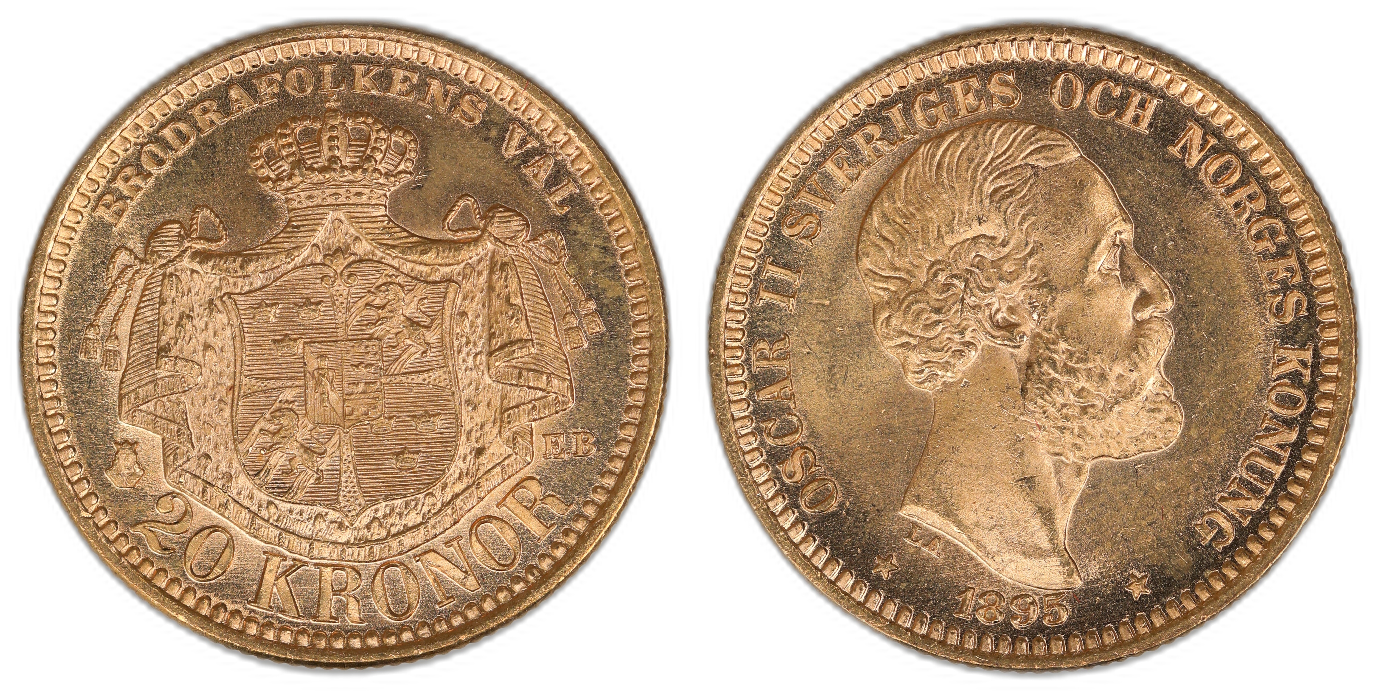 Sverige 20 Kronor 1877  Kv: 0/01