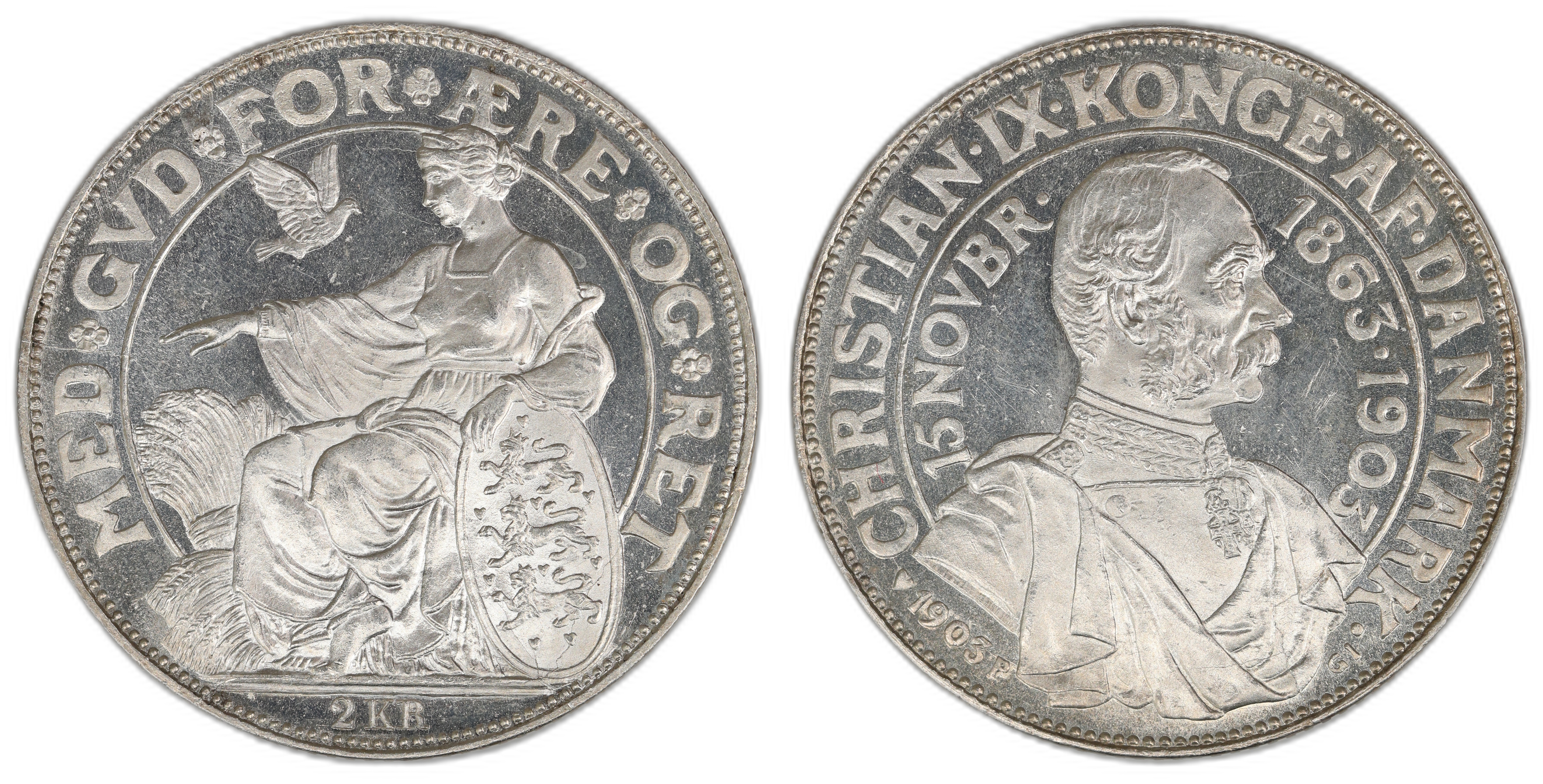 Danmark 2 Kroner 1906  Kv: 0