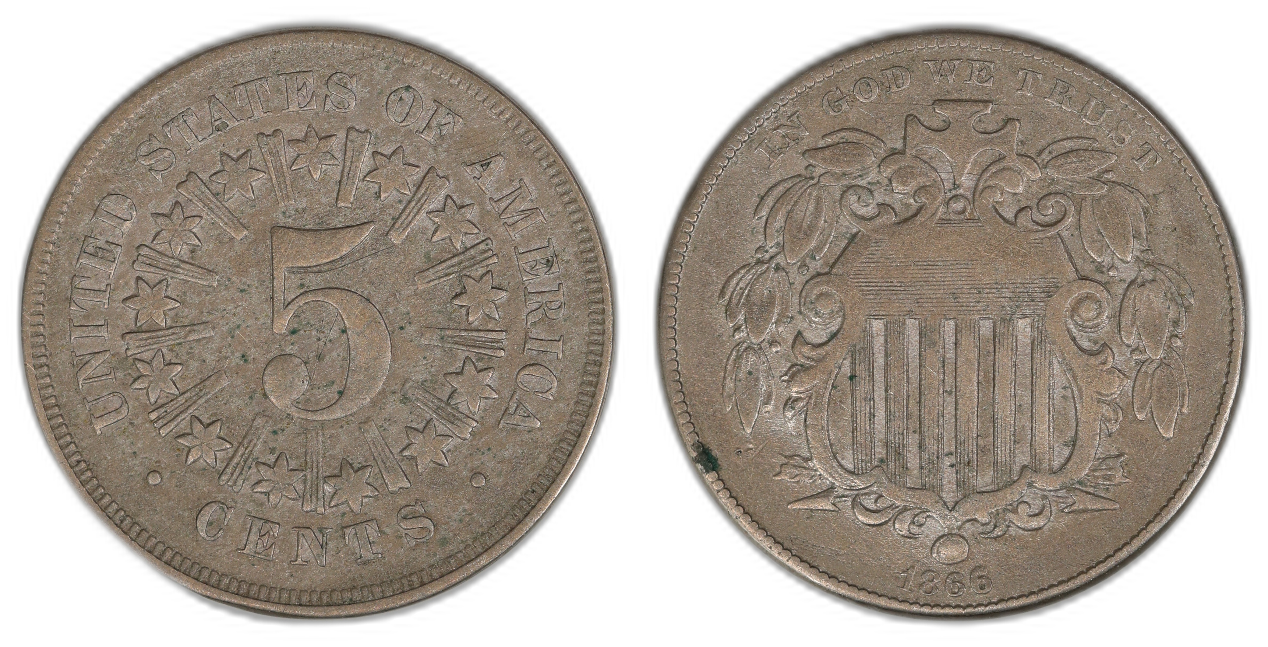 USA 5 Cents 1866  Kv: VF