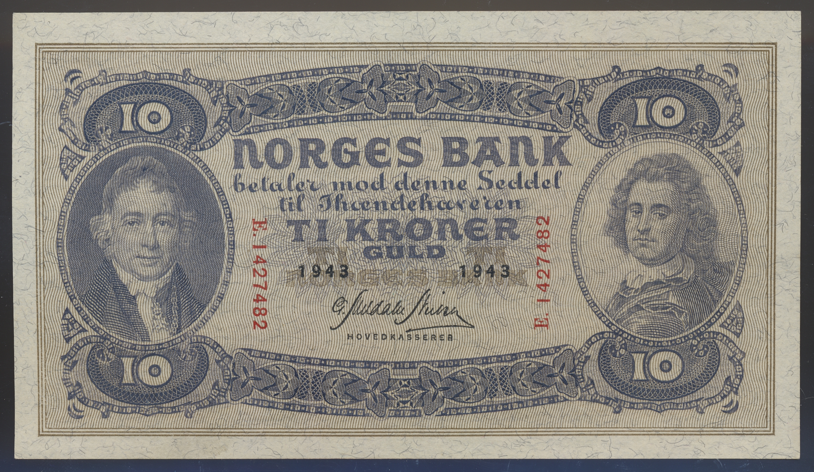 10 Kroner 1943 E Kv 0