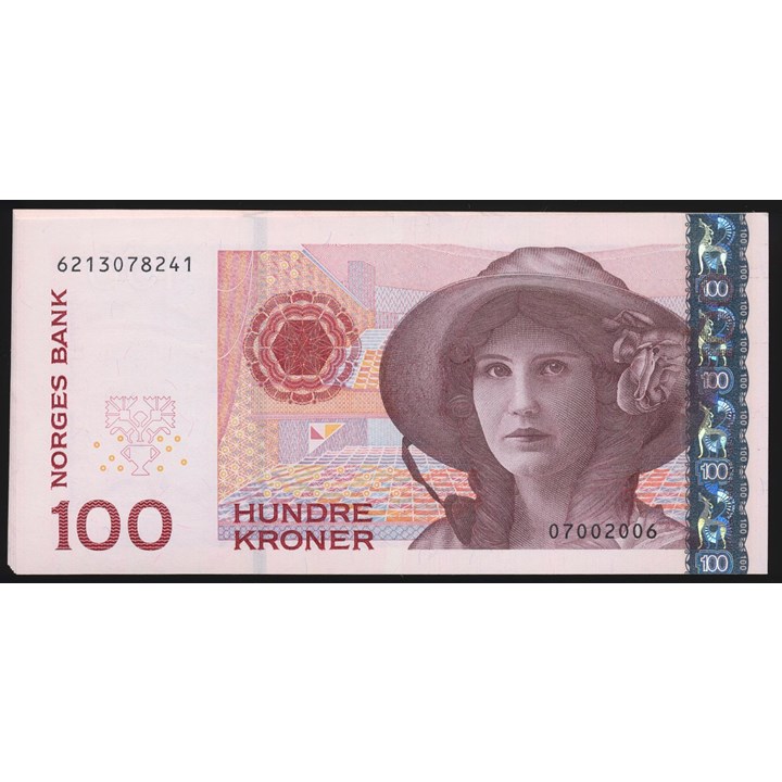 100 Kroner 2006, 10 Stk i Nummerrekkefølge UNC