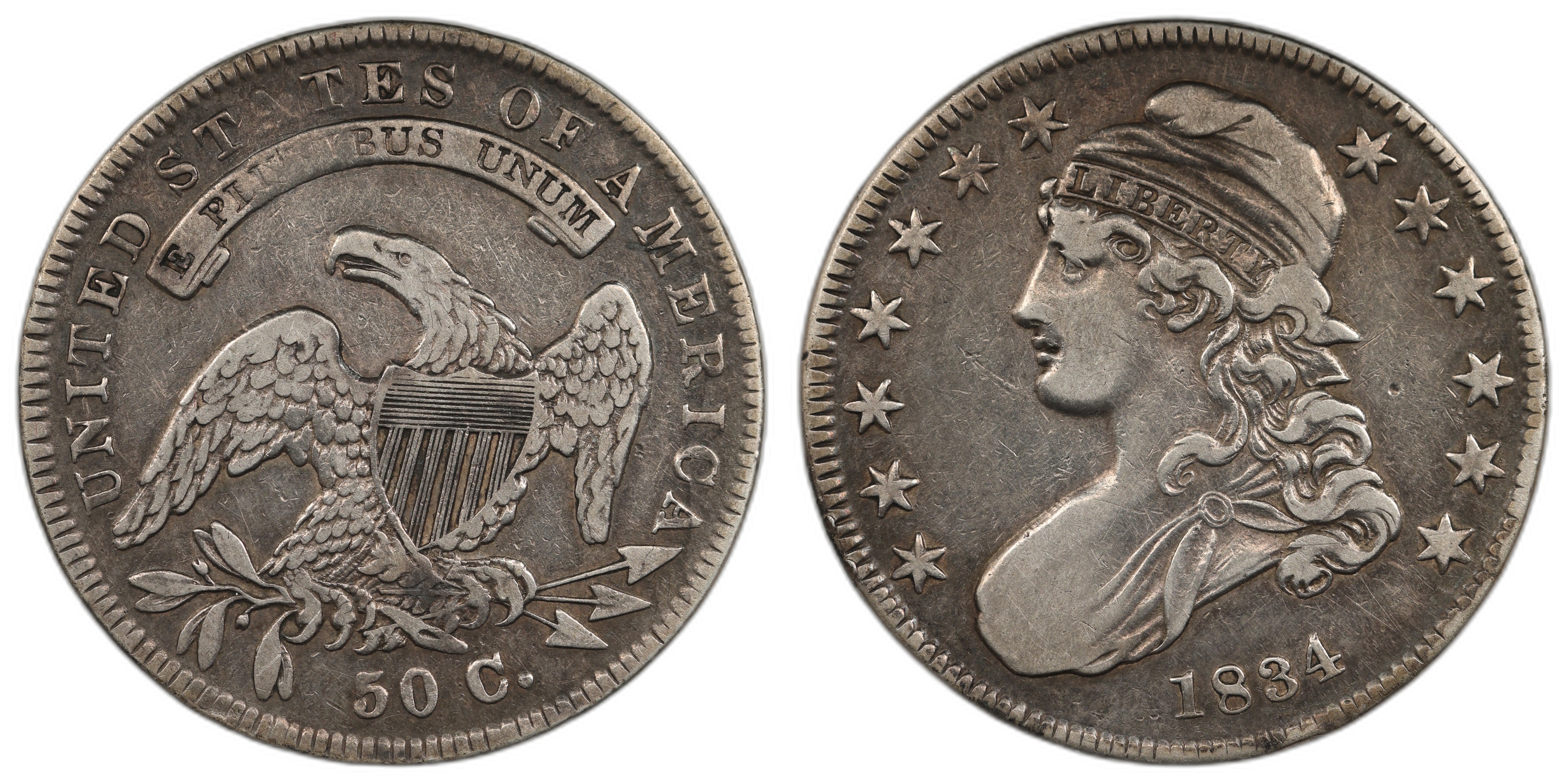 USA Half Dollar 1834 Kv VF