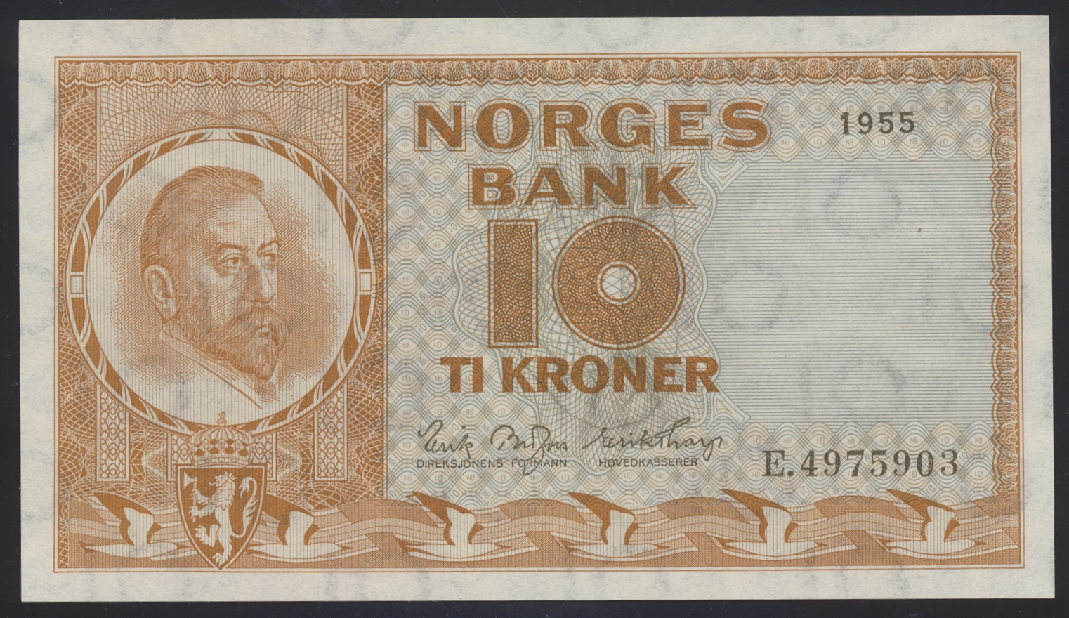 10 Kroner 1955 E Kv 0