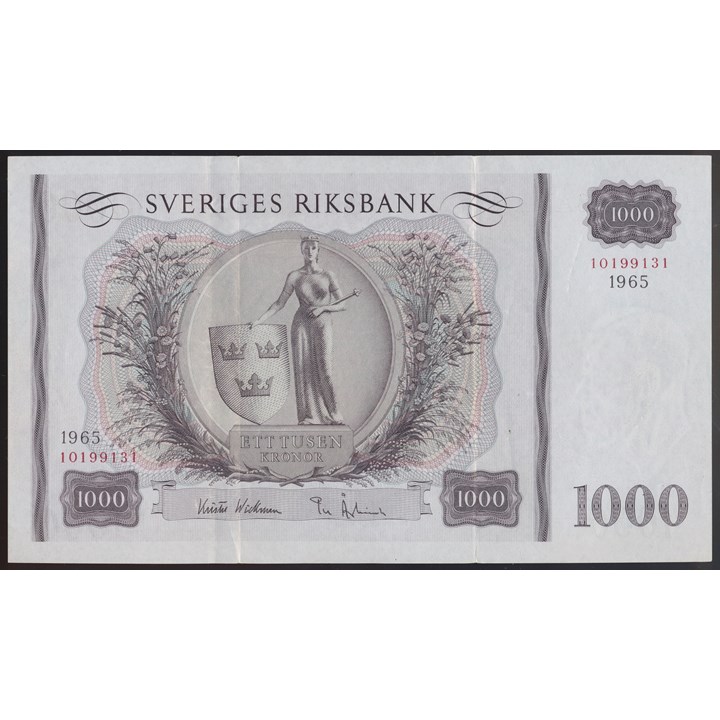 Sverige 1000 Kronor 1965 Kv 1+ (XF)