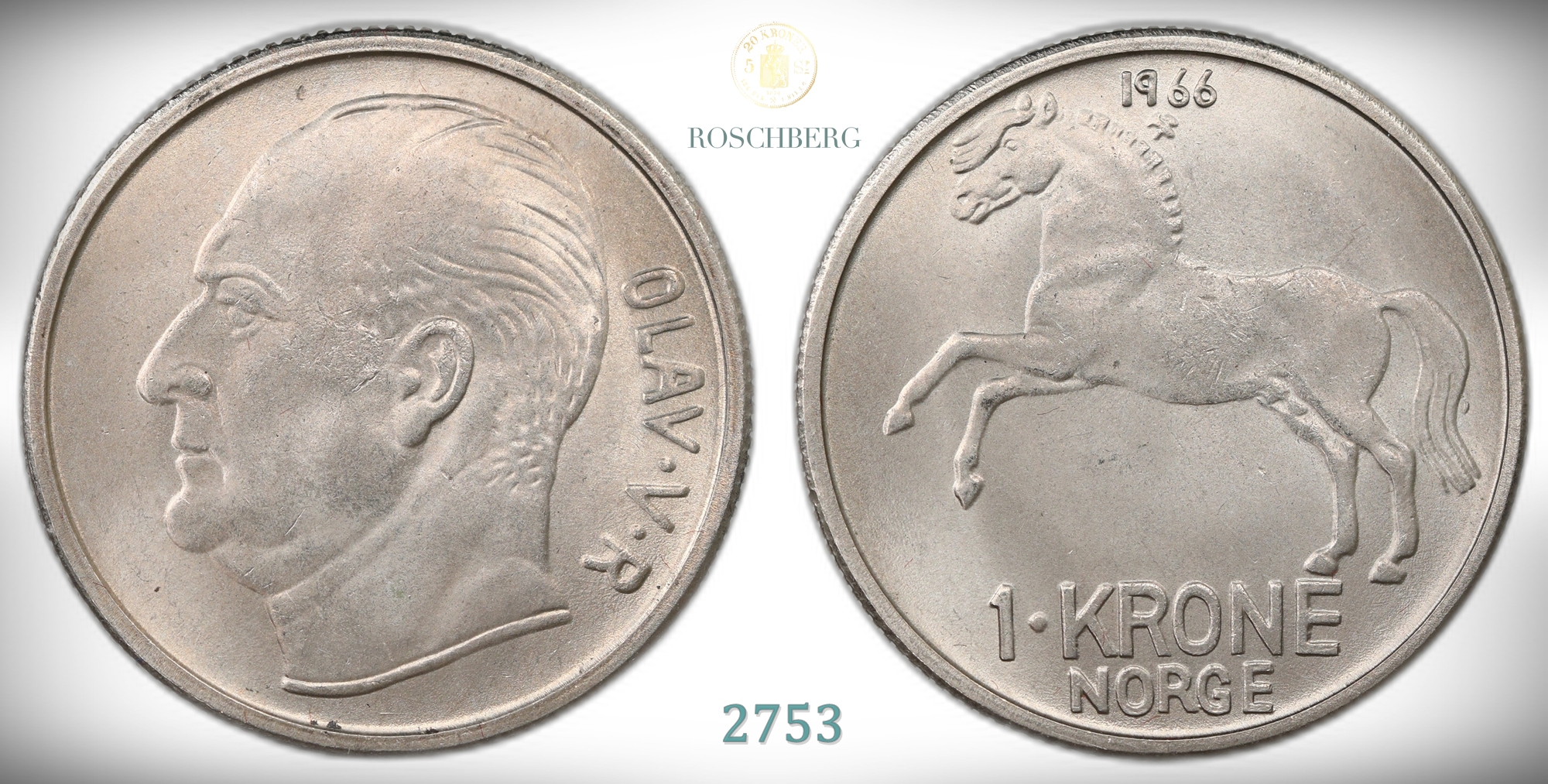Norge 1 Krone 1966  Kv: 0