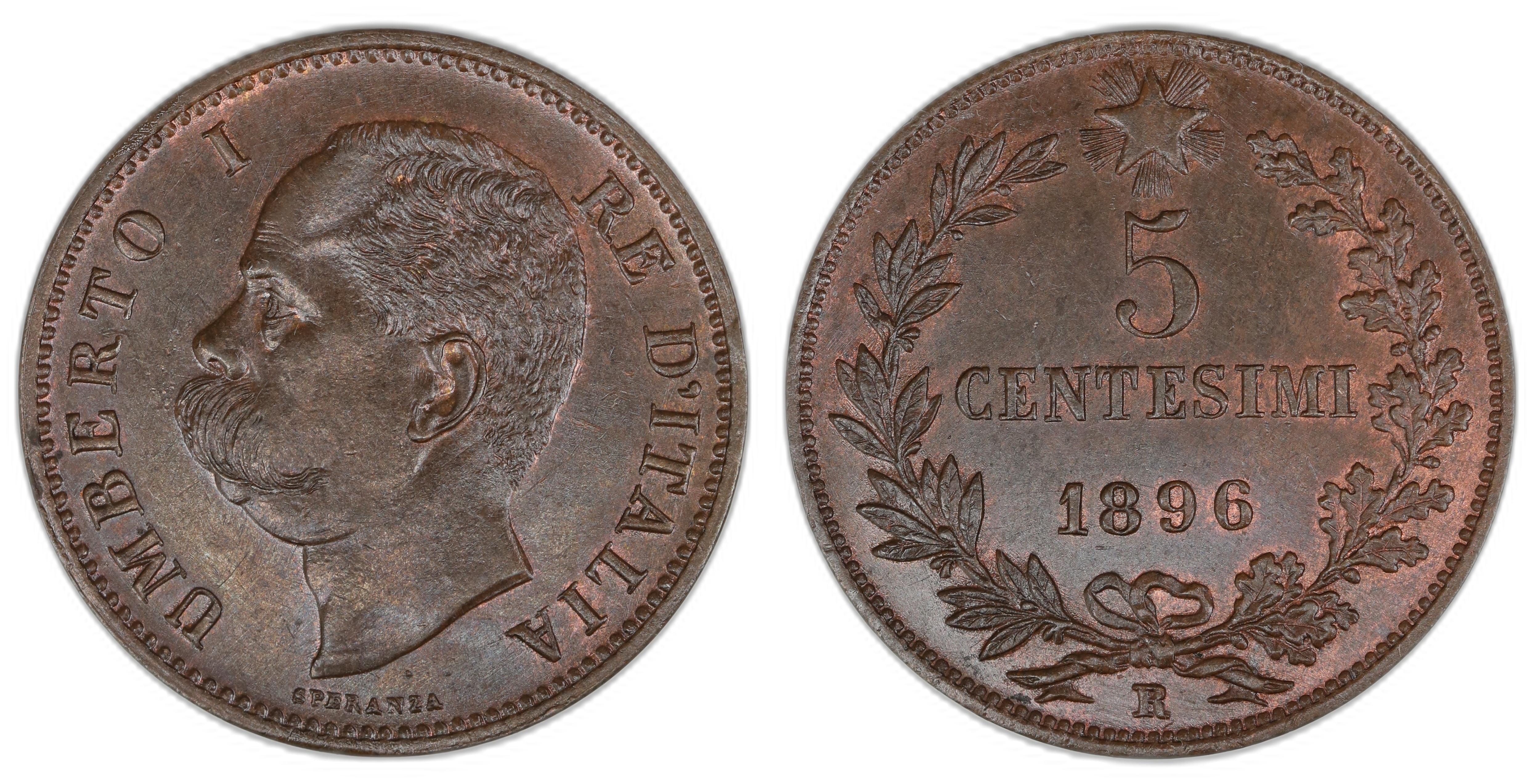 Italy 5 Centesimi 1896  Kv: UNC