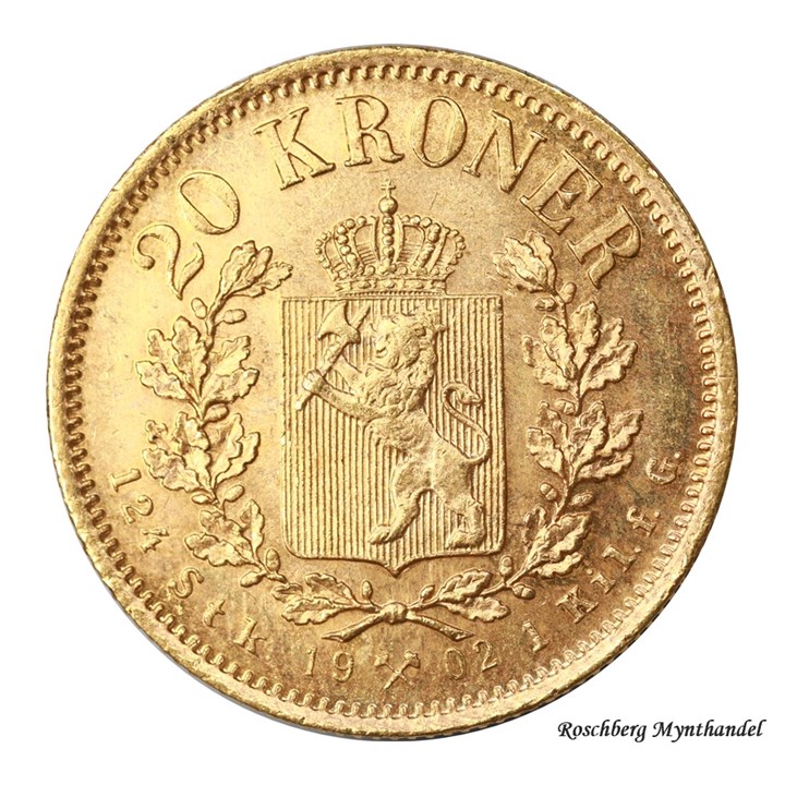 20 Kroner 1902 Kv 01, blankettfeil