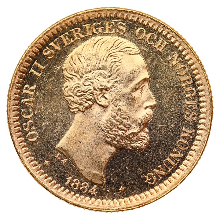 Sverige 20 Kronor 1884 UNC, Prooflike