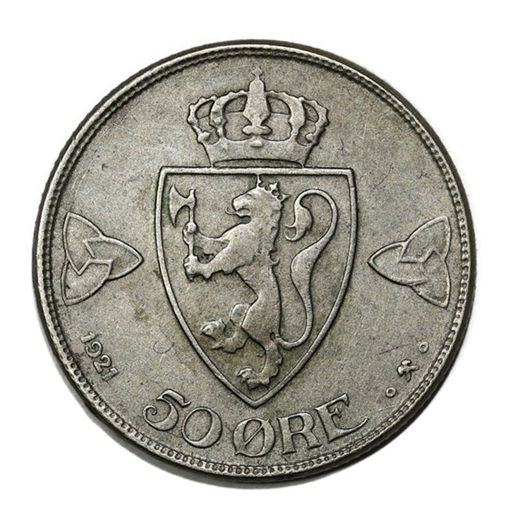 50 Øre 1921 Kv 1+